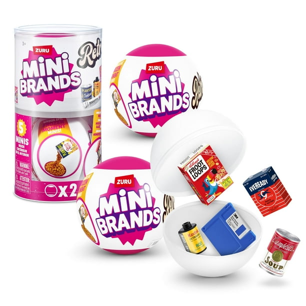 Paquete de 2 cápsulas Mini Brands Retro con más de 60 minis misteriosos
