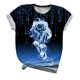 thumbnail image 1 of Blusa holgada de manga corta con cuello redondo y estampado a la moda para mujer Pompotops  hfajkhk128537, 1 of 5
