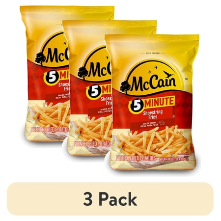 (3 pack) McCain Foods, 5 Minute Fries, Shoestring Cut, 20 oz, Bag
