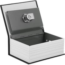 TABLZONE Money Box With Lock Book Shaped Bank Stainless Steel 1Pack
