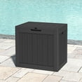 thumbnail image 5 of Bifanuo 31 Gallon Deck Box, Resin Outdoor Storage Box, Waterproof and UV Resistant Lightweight Storage Deck Box for Garden Tools, Supplies, Toys, 5 of 7