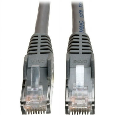 Tripp Lite 100ft Cat6 Gigabit Plenum Snagless Molded Patch Cable RJ45 M/M Gray 100' (N201-100-GY-P)