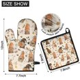thumbnail image 6 of Fall Gnomes with Autumn Leaves Pattern Kitchen Oven Mitt and Pot Holder Sets 4 Pcs for Baking, Cooking and Grilling, Heat Resistant Up To 392 °F, 6 of 7