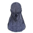 thumbnail image 3 of 2 Pack Ripped Du-Rags for Men Vintage Solid Color Headscarfs Truban Mens Trendy Breathable Streetwear Hats & Cap, 3 of 7