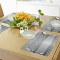 thumbnail image 4 of Ambesonne Damask Place Mats Set of 4, Baroque Damask Curves, Standard Size, Grey Pale Grey, 4 of 6