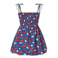 thumbnail image 2 of Summer Savings! TAGOLD Summer Baby Girls' Sleeveless Suspender Dress Strawberry Floral Children's Clothing Blue 2.5-3 Years, 2 of 6