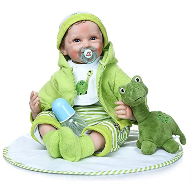 22inch 55cm Lifelike Bebe Doll Reborn Baby Realistic Silicone Soft Touch Cuddly Baby Hand Rooted Hair Adorable Real Newborn Baby Size Weighted Doll Walmart Com Walmart Com
