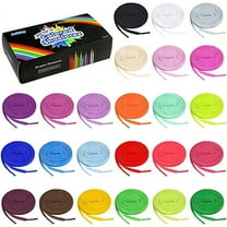 CLEARANCE 24 Pairs 31" 40" 47" 54" Flat Colored Shoelaces Shoestrings for Sneakers Skate Shoes Sport Shoes Boots