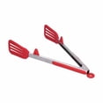 thumbnail image 4 of Pince Alimentaire, Pince à Spatule Compact Pratique Durable Polyvalent pour Tourner et Transporter des Aliments pour l'Outil de Cuisson 12in Support Rouge, 4 of 8