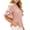 Hot Pink, variant on Flutter T-Shirts for Women Casual Short Sleeve Gingham Crew Neck Blouse Loose Daily Wear Ruffle T-Shirt S