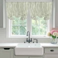 thumbnail image 4 of Green Waves Stripes Balloon Curtains 63 Inch Length for Living Room/Bedroom, Vintage Minimalist Lines Texture Rod Pocket Privacy Door Curtains Decorative Tie Up Shade for Window 52"x63", 4 of 8