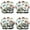 Dinosaurs Volcano Palm, variant on Shower Caps,Gray Dinosaur Skeletons Fossils Pattern Waterproof Shower Cap for Women 4 Pieces,Double Reusable Hair Cover for Shower PEVA Elastic Stretch Hem