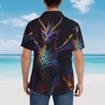 thumbnail image 3 of Lsque Rainbow Wings Majestic Dragon pattern Hawaiian Shirt for Men, Unisex Summer Beach Casual Short Sleeve Button Down Shirts-XX-Large, 3 of 9