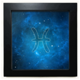 thumbnail image 1 of Starry Night Pisces Zodiac Constellation Black Square Frame Picture Wall Tabletop, 1 of 3