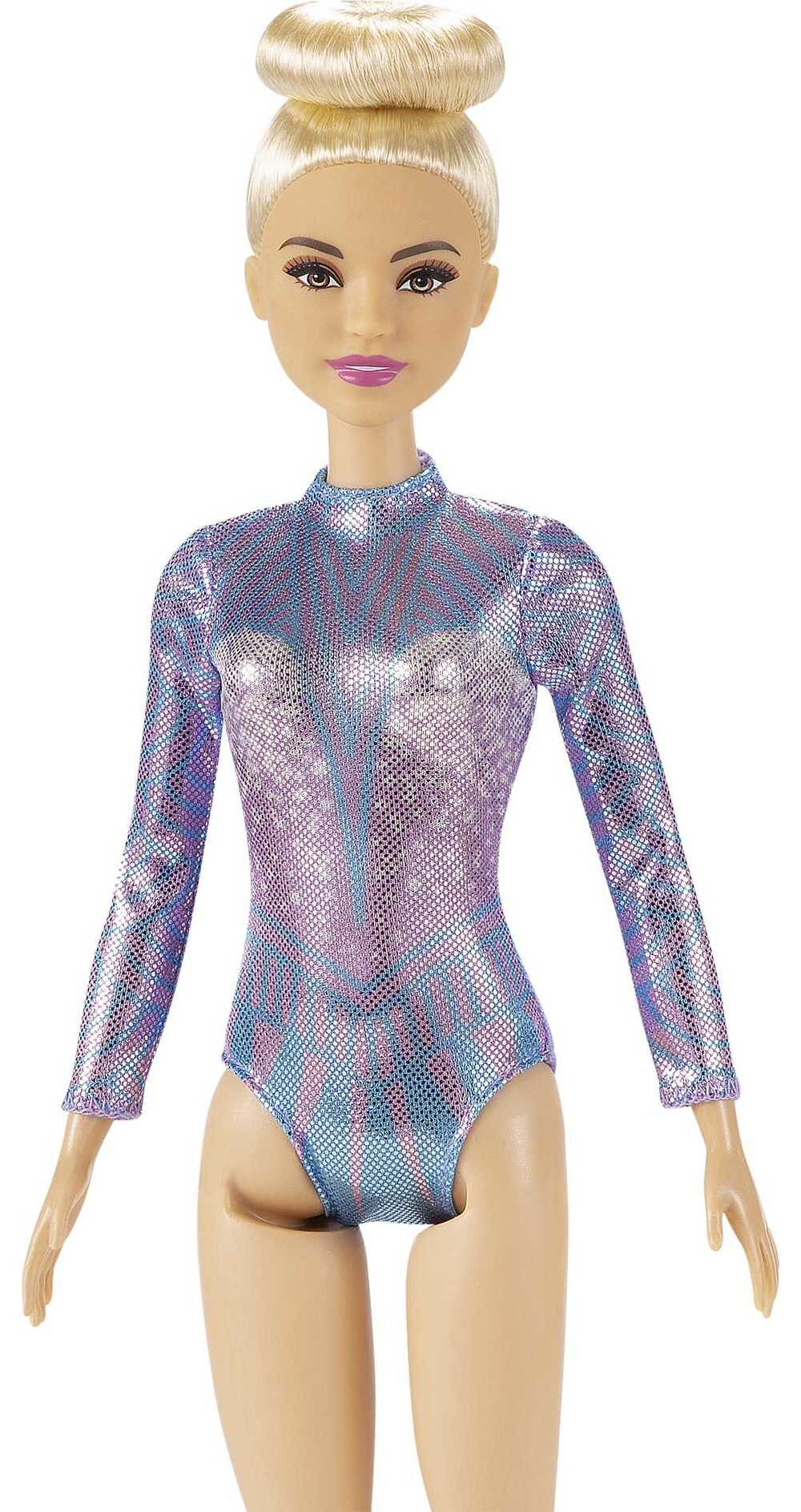 Barbie Rhythmic Gymnast Fashion Doll Dressed in Shimmery Leotard with Blonde Hair & Brown Eyes - image 2 of 6