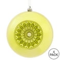 thumbnail image 3 of Vickerman 4.75" Lime Shiny Star Brite Ball Ornament, 4 per Bag, 3 of 4