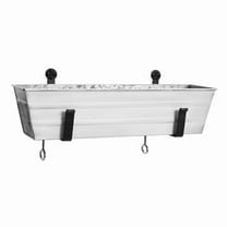 Achla C08W-RM Small Flower Box with Clamp-On Brackets, White