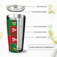 thumbnail image 3 of Funny Christmas Tumbler, 20 oz Stainless Steel Insulated Travel Tumbler, Christmas Coffee Mug with Lid and Straw, Holiday Cups Keep Drinks Cold & Hot, Christmas Stocking Stuffer White Elephant Gifts, 3 of 6