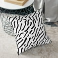 thumbnail image 6 of ZNDUO Square Home Decorative Throw Pillows, Corduroy Abstract Black Stripe Pattern Couch Pillows, Throw Pillows for Bed, 16"x16", 6 of 8