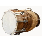 Naad Wood Professional Dholak with Carry Bag (Brown),Bag Mango Wood,Dholak