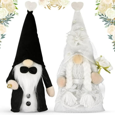 Molumo Engagement Gifts for Couples - Bride and Groom Plush Gnomes Gifts for Newly Engaged Couples - Wedding Married Gnomes Couples - Happy Engagement Gifts for Bride - Wedding Gift