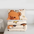 thumbnail image 5 of Erosebridal Capybara Lover Queen Comforter Set For Kids,Cartoon Rodent Animals Bedding Comforter Set For Girls Boys Reversible 3pcs, 5 of 7