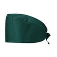 thumbnail image 2 of Medical Scrub Cap Working Hat for Men and Women Cotton Surgical Hat with Elastic Sweatband 2026 Dark Green, 2 of 4