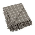 thumbnail image 2 of Gray Checked Plaid Throw, 2 of 3