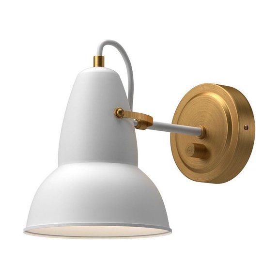 Alora Lighting WV576607WHAG Felix 8" Tall Wall Sconce - White / Aged Gold