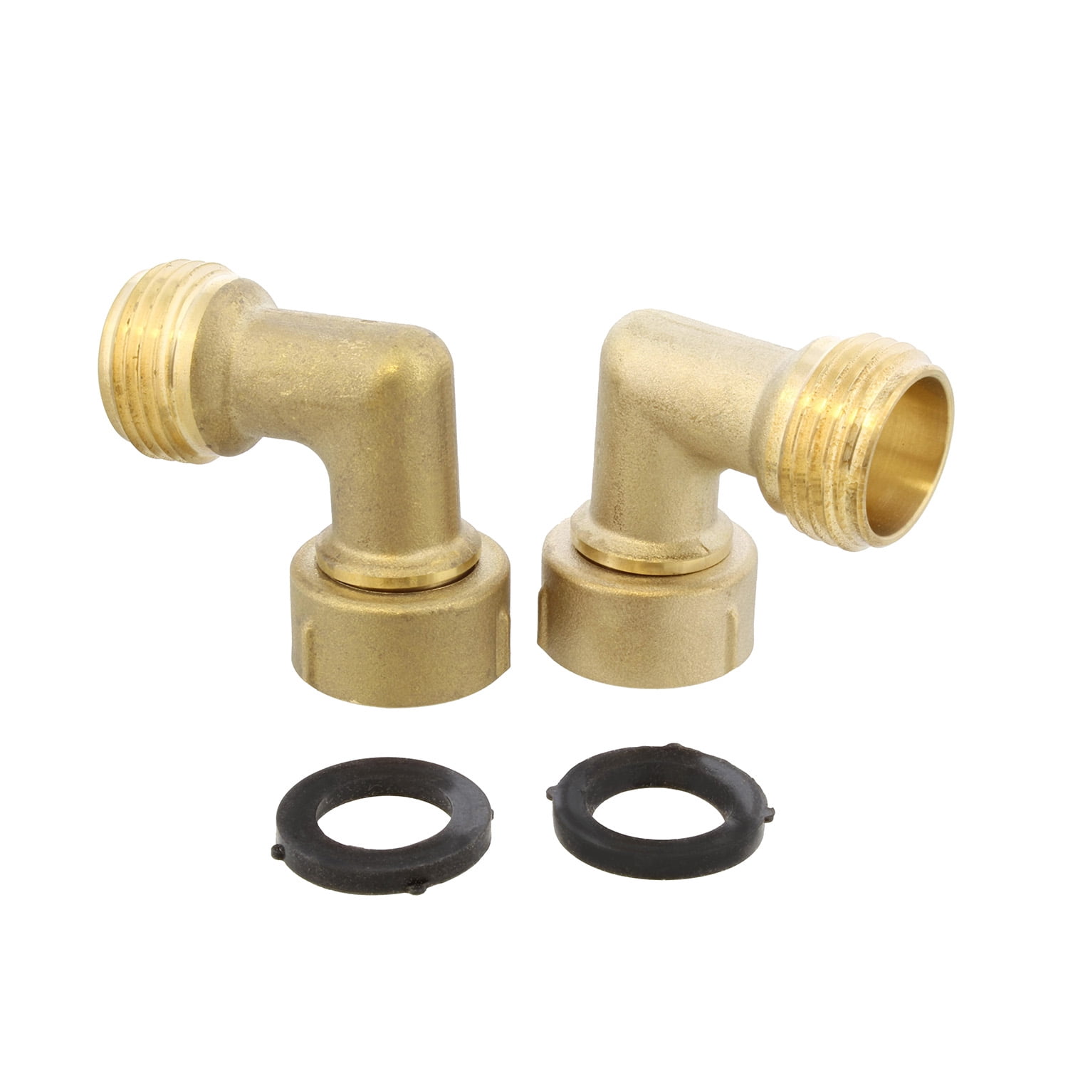 Hose Connector Spigot Extender Outdoor Faucet Extender Dumble 45 Degree Garden Hose Elbow Fitting 2pk with 4 Washers 
