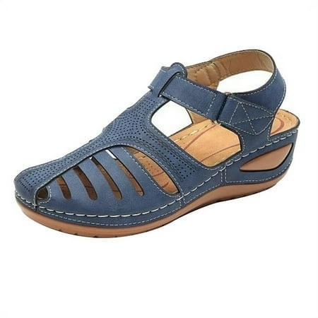 

Non Slip Shoes Soft Leather Closed toe Vintage Anti-Slip Sandals for Women High-Quality