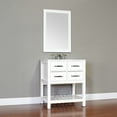 thumbnail image 3 of Manhattan 30" Single Contemporary Bathroom Vanity Set in White with Mirror, 3 of 5