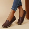 thumbnail image 2 of Coffee Ladies Flat Shoes With Soft Sole Soft Comfortable Toe Loafers For Casual Outings And Comfort, 2 of 8