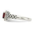 thumbnail image 4 of 5mm Garnet Ring in Sterling Silver with 14K Gold Accents, 4 of 5