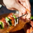 thumbnail image 2 of 50 brochetas de acero inoxidable para barbacoa, palos para asar y suministros para barbacoa., 2 of 8