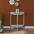 thumbnail image 2 of Wooden Half Moon Shaped Console Table with One Open Bottom Shelf, Oak Brown and Gray, 2 of 4