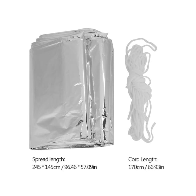 Emergency Blanket, Practical Reflective Blanket, Silver Colour For Hiking Camping