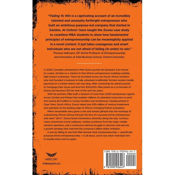 Failing To Win: Hard Earned Lessons From A Purpose-Driven Startup, (Hardcover)