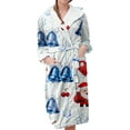 thumbnail image 1 of Peignoirs pour Femmes Peignoir Long Chaud Tendance à Manches Longues d'Hiver Pyjama Robe de Nuit, 1 of 5