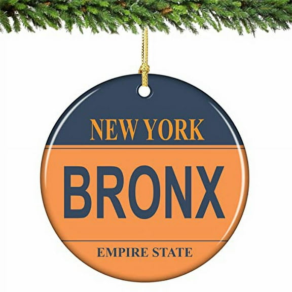 Bronx New York Christmas Ornament Porcelain 2.75 Inches