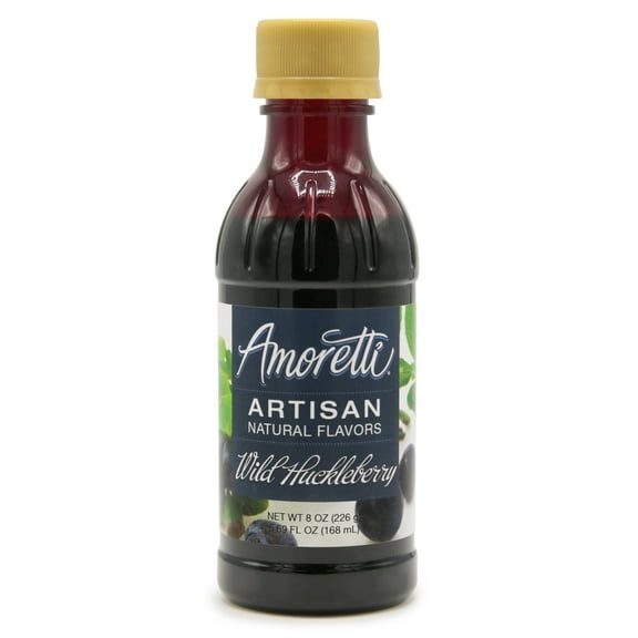 Amoretti - Natural Wild Huckleberry Artisan Flavor Paste 8 oz - Perfect For Pastry, Savory, Brewing, and more, Preservative Free, Gluten Free, Kosher Pareve, No Artificial Sweeteners, Concentrated