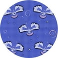 thumbnail image 1 of Ahgly Tapis Rond Lavable en Machine Intérieur Transitionnel Bleu Ciel, 7 Pieds Rond, 1 of 7