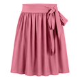 thumbnail image 4 of XIAONU Women's Tie Wrap Skirt High Waist Pleated A Line Midi Casual Bottoms, 4 of 5