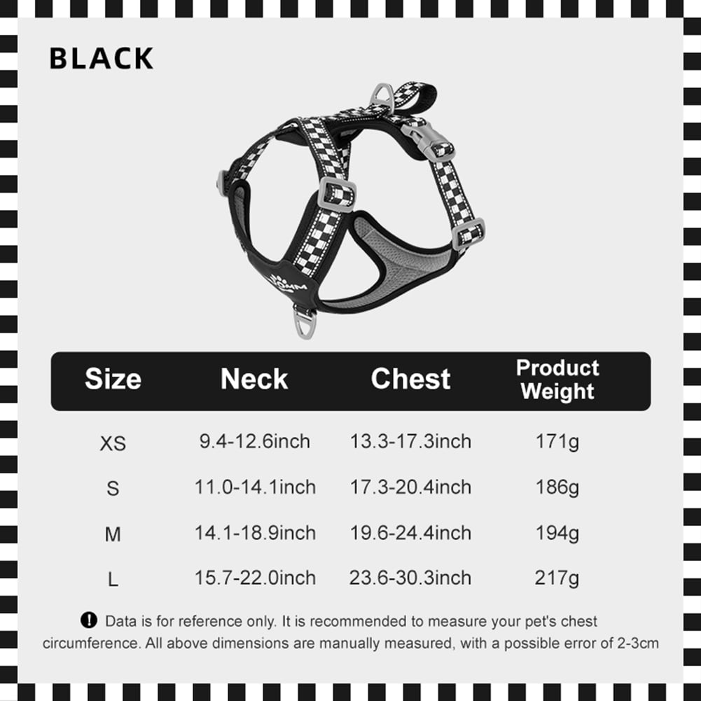 Dog Harness for Large Dogs, No Pull Service Vest with Reflective Strips and Control Handle, Adjustable and Comfortable for Walking, No Choke Pet Harness with 2 Metal Rings