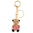 thumbnail image 2 of Lvero de Amal de aleación de de imitación de cristal, lvero de mujer, bolso, decoración colgante, regalo Oso dorado Zulema Bolso llavero, 2 of 7
