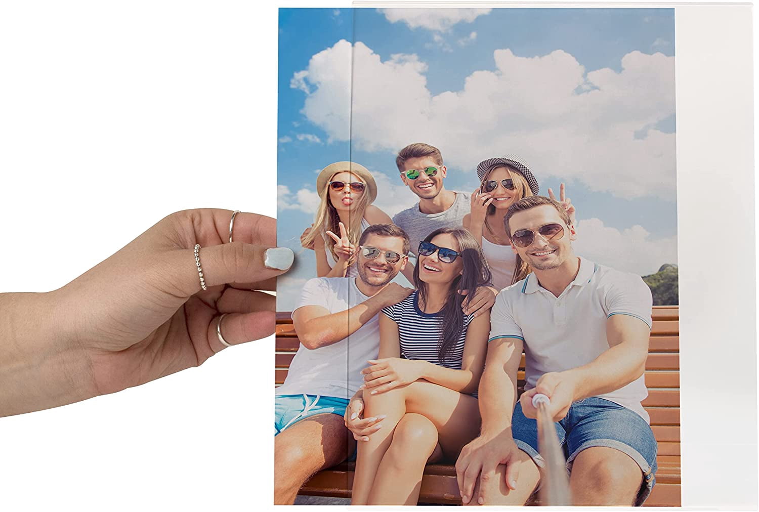 Clear Acrylic Bent Easel 8" x 10" Picture Frames - Pack of 12
