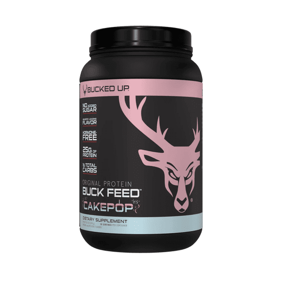 Bucked Up Buck Feed Cakepop Whey Protein Powder, 25g of Protein, 30 servings