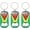 Guyana, variant on Beer Bottle Opener Keychain - Set of 3 Cans