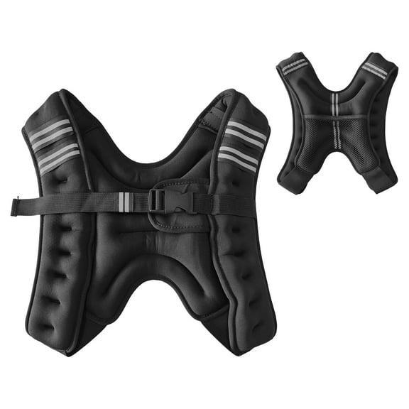 Weighted Vest, 12lb/16lb/20lb/25lb/30lb Training Weight Vest with Reflective Stripe for Workout, Strength Training, Running, Fitness, Muscle Building, Weight Loss, Weightlifting