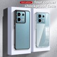 thumbnail image 2 of For Xiaomi Redmi Note 13 Pro Armor Clear TPU Hard PC Phone Case(Matte Black),iPhone 12, 2 of 6